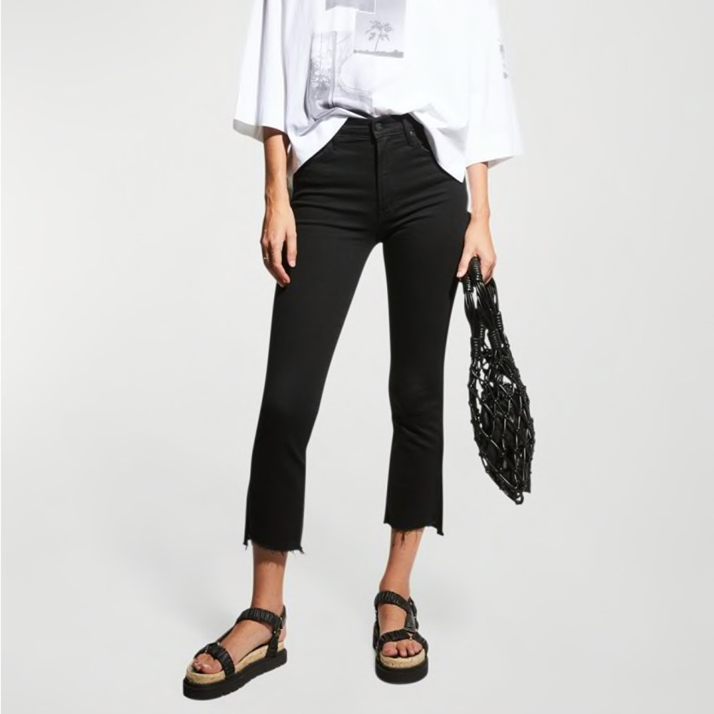 NEW MOTHER Insider Crop Step Fray Jeans in Not Guilty - SZ 28